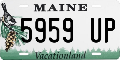 ME license plate 5959UP
