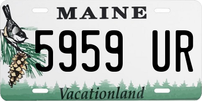 ME license plate 5959UR