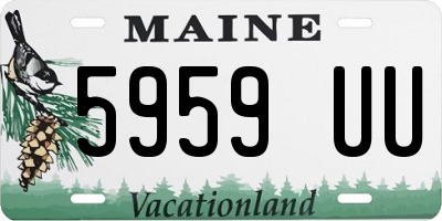 ME license plate 5959UU