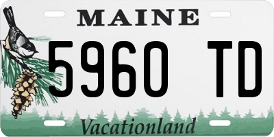 ME license plate 5960TD