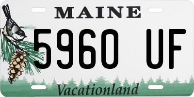 ME license plate 5960UF