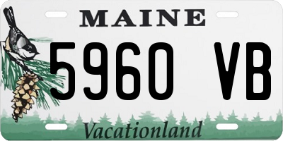 ME license plate 5960VB