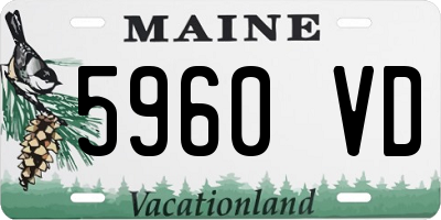 ME license plate 5960VD