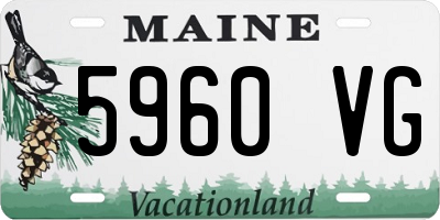 ME license plate 5960VG