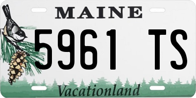ME license plate 5961TS