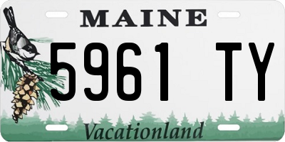 ME license plate 5961TY