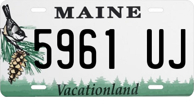 ME license plate 5961UJ