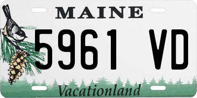 ME license plate 5961VD