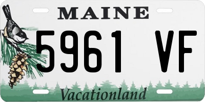 ME license plate 5961VF