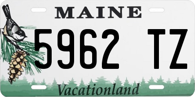 ME license plate 5962TZ