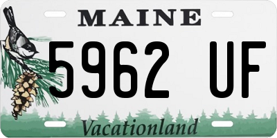 ME license plate 5962UF