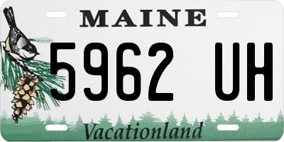 ME license plate 5962UH