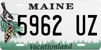 ME license plate 5962UZ