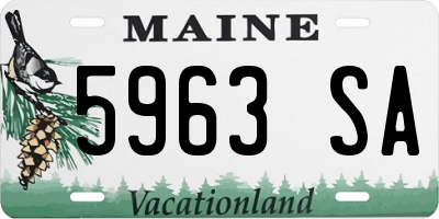 ME license plate 5963SA