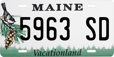 ME license plate 5963SD
