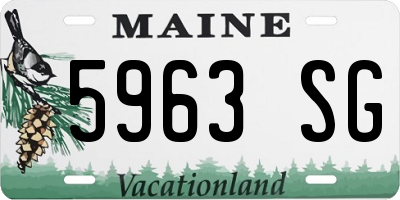 ME license plate 5963SG