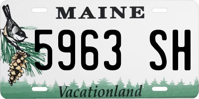 ME license plate 5963SH