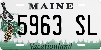 ME license plate 5963SL
