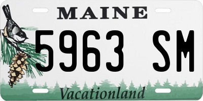 ME license plate 5963SM