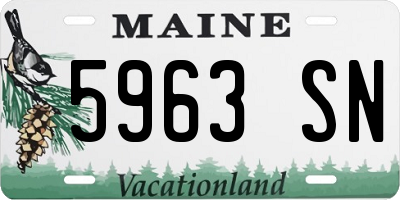 ME license plate 5963SN
