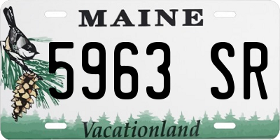 ME license plate 5963SR