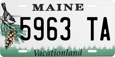 ME license plate 5963TA