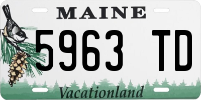 ME license plate 5963TD