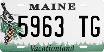 ME license plate 5963TG