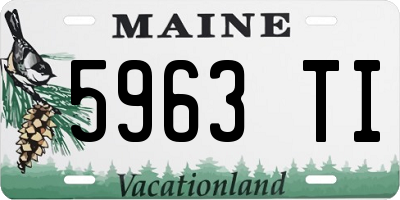 ME license plate 5963TI