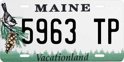 ME license plate 5963TP