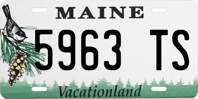 ME license plate 5963TS