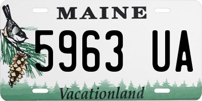 ME license plate 5963UA