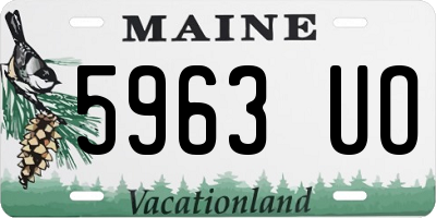 ME license plate 5963UO