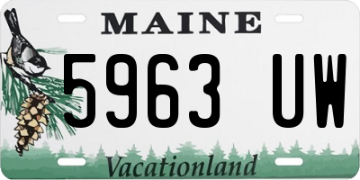ME license plate 5963UW