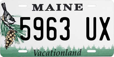 ME license plate 5963UX