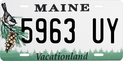 ME license plate 5963UY