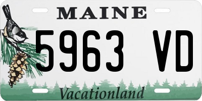 ME license plate 5963VD