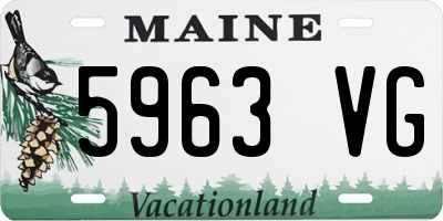 ME license plate 5963VG