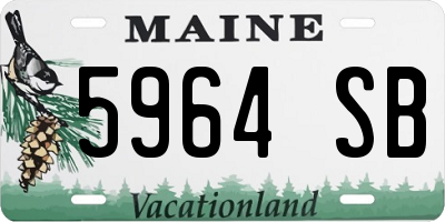 ME license plate 5964SB