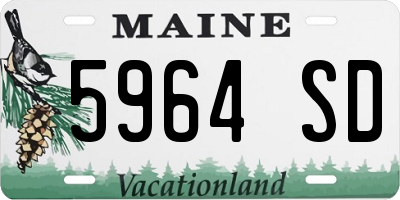 ME license plate 5964SD