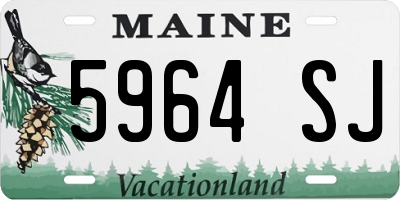 ME license plate 5964SJ