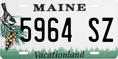 ME license plate 5964SZ
