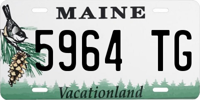 ME license plate 5964TG