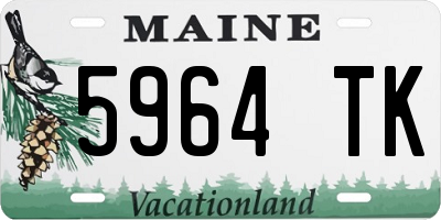 ME license plate 5964TK