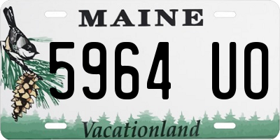 ME license plate 5964UO