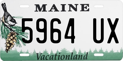 ME license plate 5964UX
