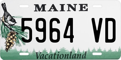 ME license plate 5964VD