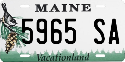 ME license plate 5965SA