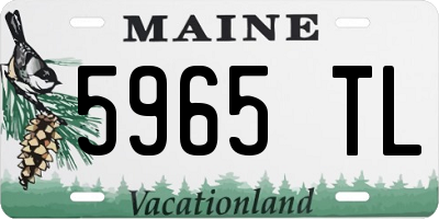 ME license plate 5965TL