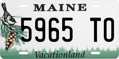 ME license plate 5965TO